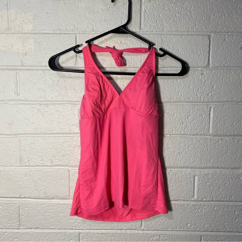 Title Nine Carve Designs Swim Suit Bikini Tankini Top Hot Barbie Pink Halter Sm